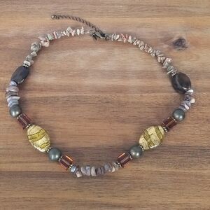 Beaded Necklace Warm Colors 19" Premier Designs